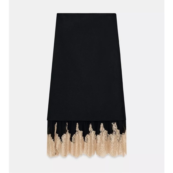 ZARA ZW Collection Combined Lace Skirt NWT - Picture 8 of 10
